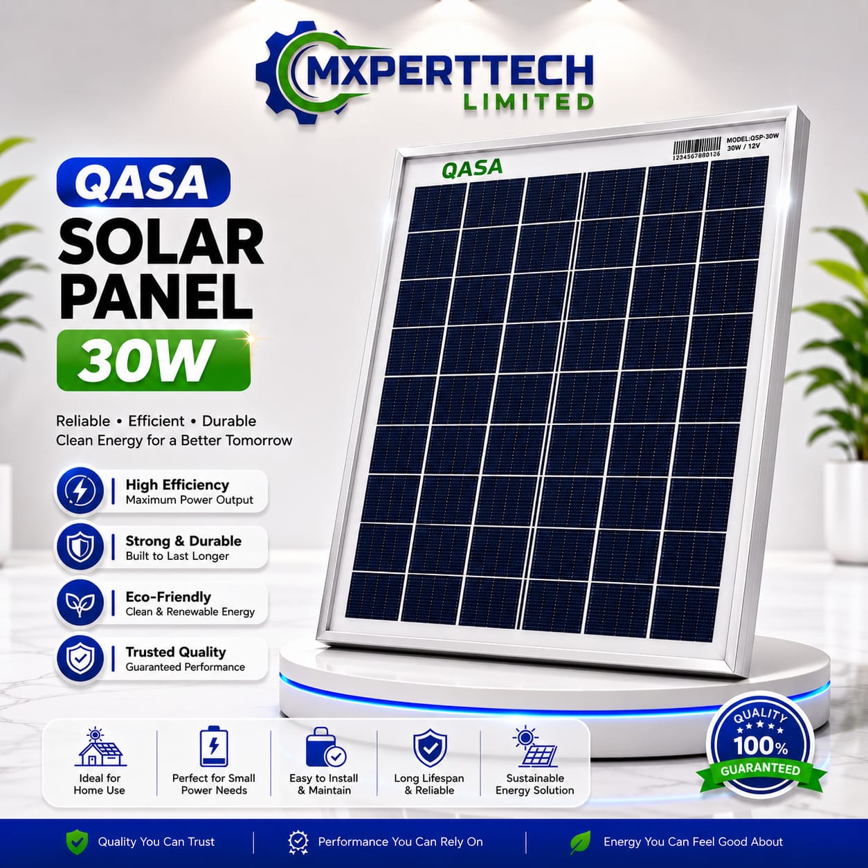 Qasa Solar Panel 30W