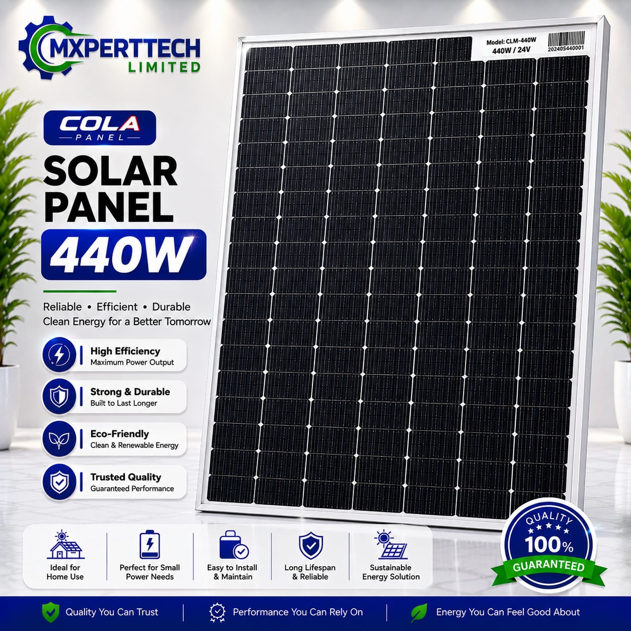 Cola Solar Panel 440W