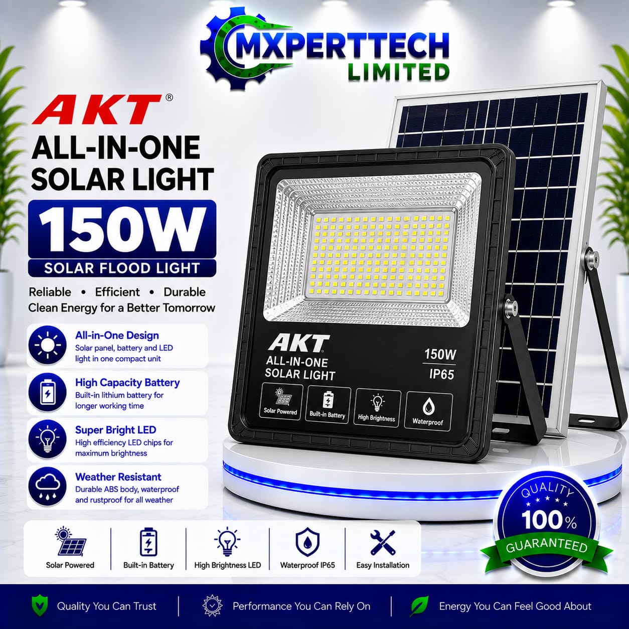 AKT All-in-One Solar Light 150W