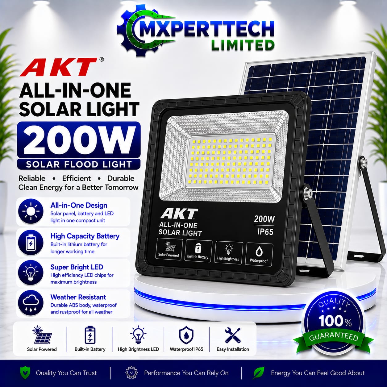 AKT All-in-One Solar Light 200W