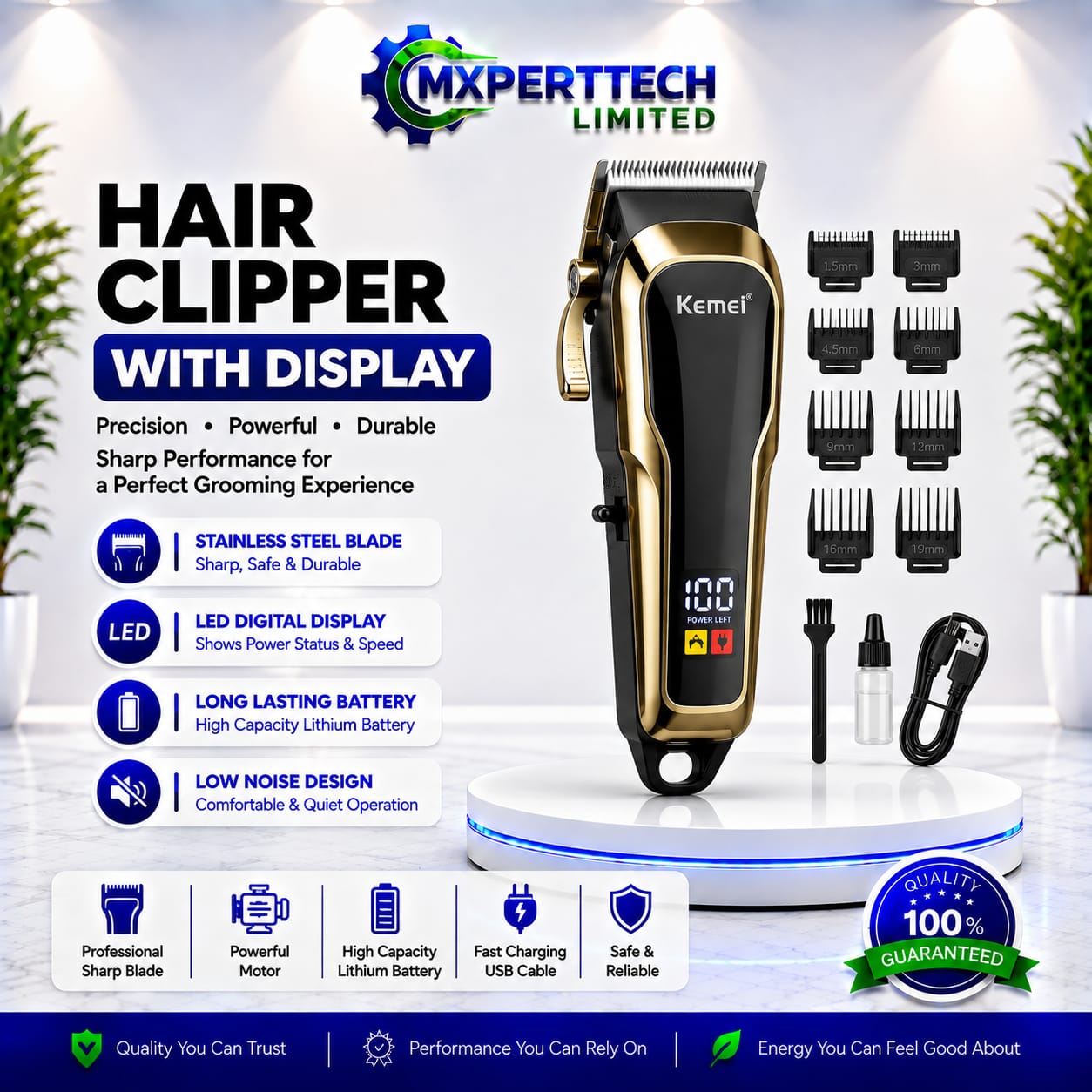Hair Clipper with Display