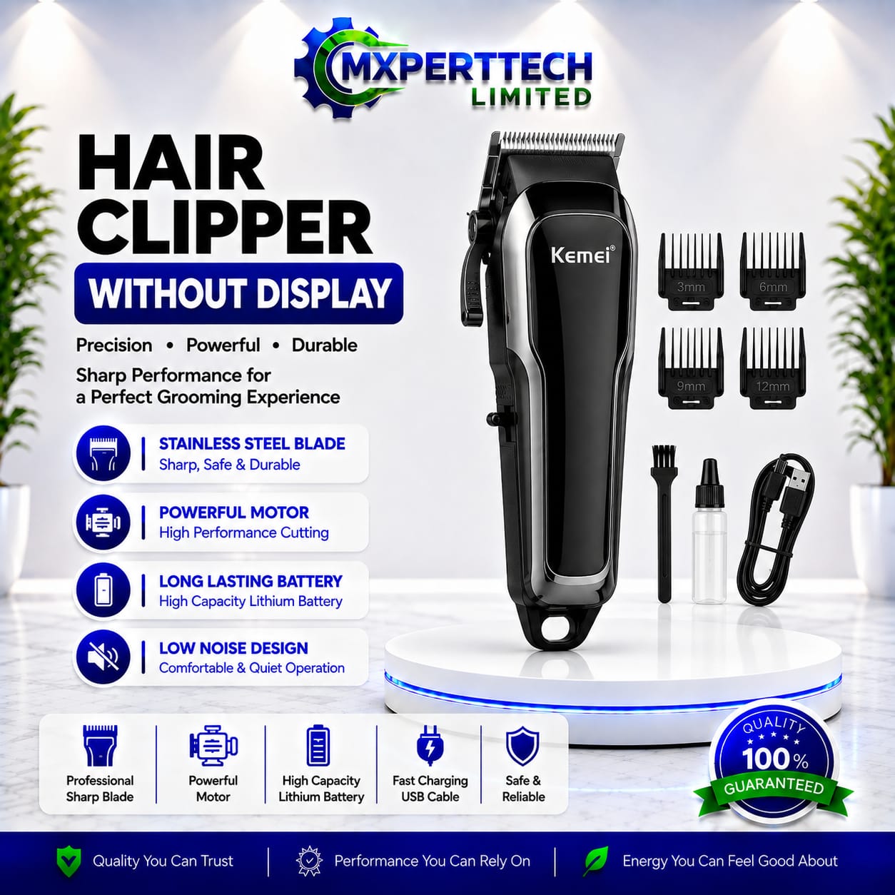 Hair Clipper without Display