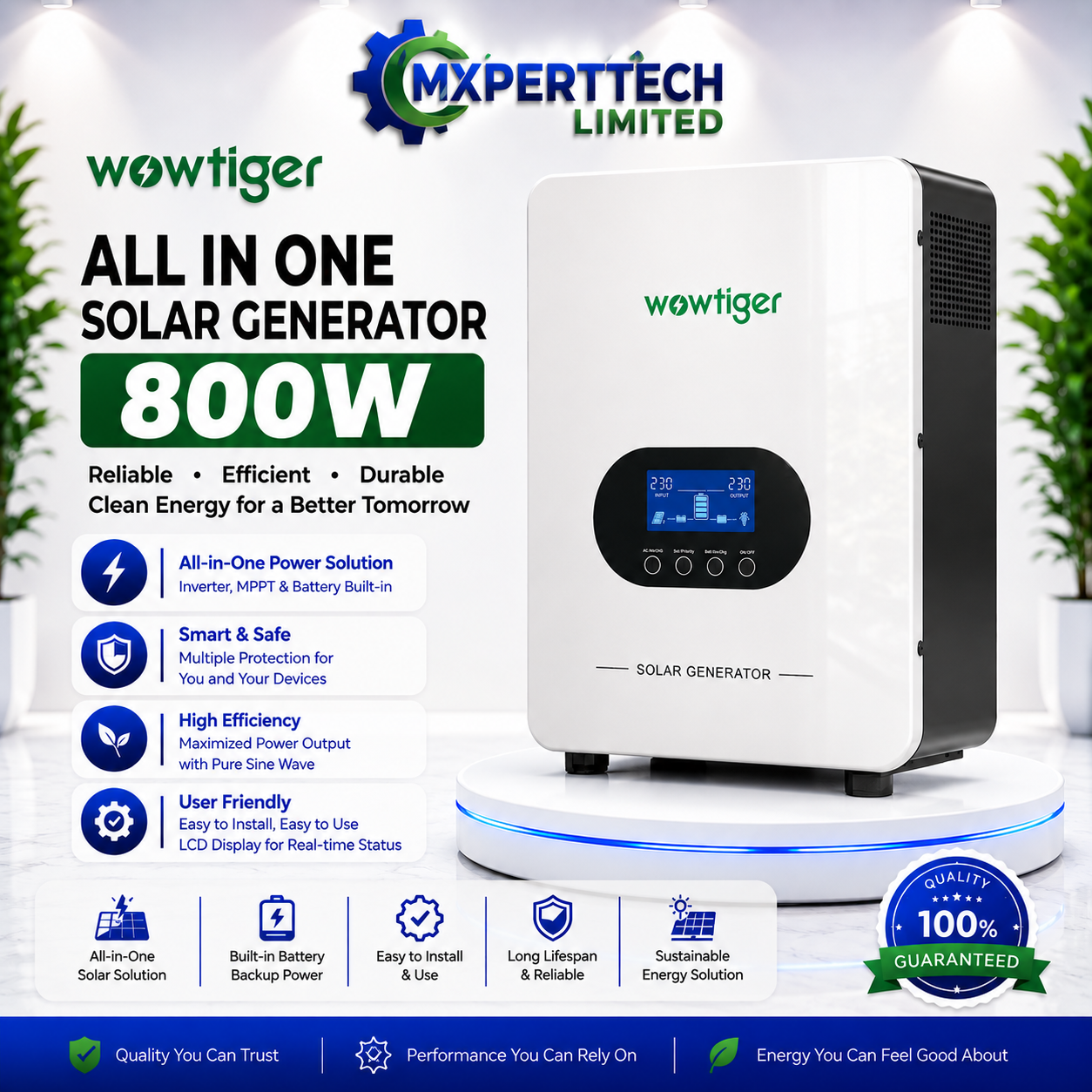 Wowtiger Solar Generator 800W